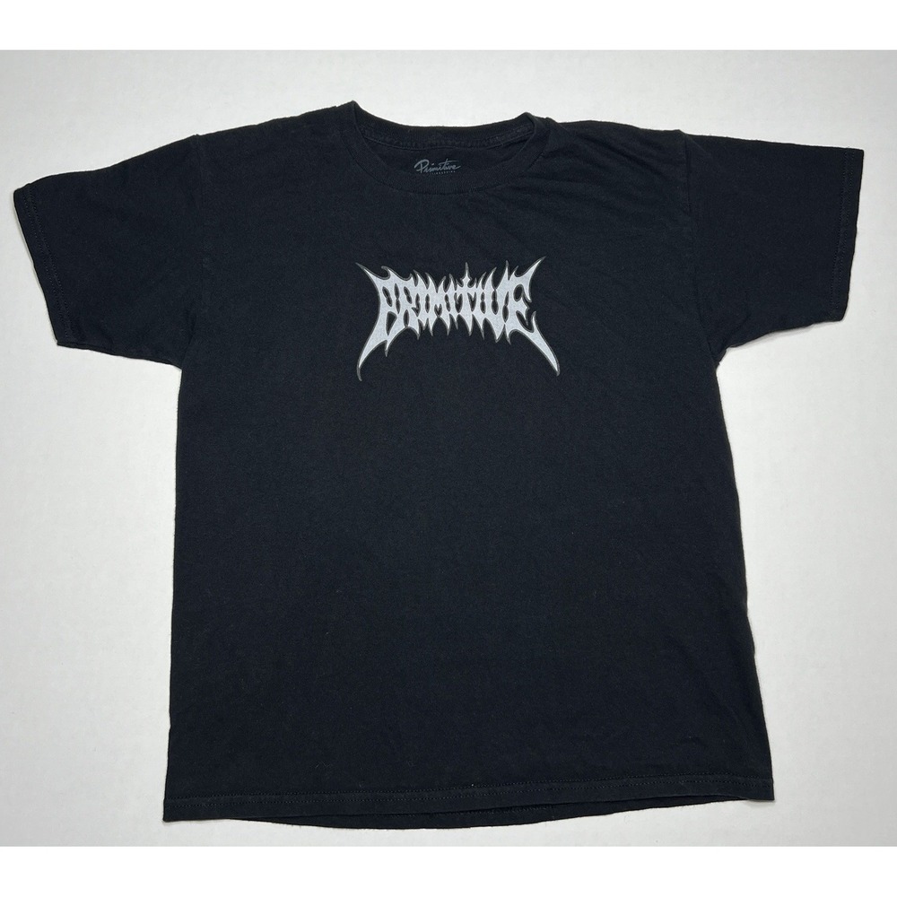 Primitive Skateboarding Teen Triumph  T Shirt Black  Sz L Gothic Angel heralding